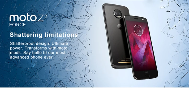 Motorola MOTO Z2 Force XT1789-05, 4 Гб ОЗУ, 64 Гб ПЗУ, 5,5 дюйма, Snapdragon 835, 12 МП, задние камеры, Android 8,0, NFC, смартфон с отпечатком пальца