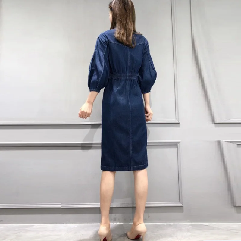 Новинка весенне-осеннее женское платье модное повседневное приталенное