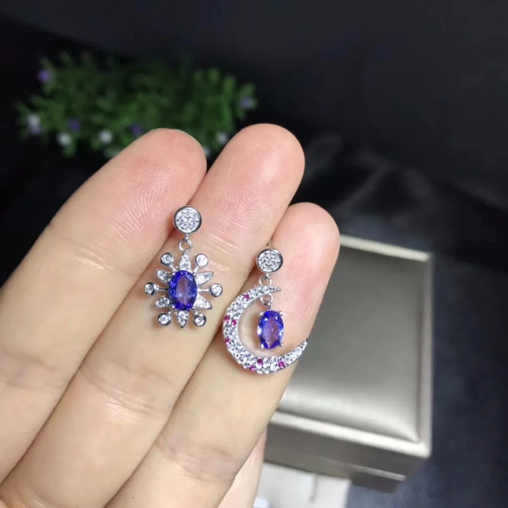 Женские серьги с цирконитом Almei из стерлингового серебра 925 пробы 4*6 мм * 2 шт.