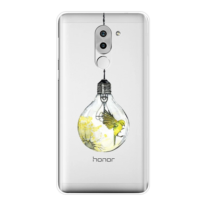 Чехол для Huawei Honor 4X 5A 5X 6 6X мягкий силиконовый чехол с рисунком цветов легкой рыбы