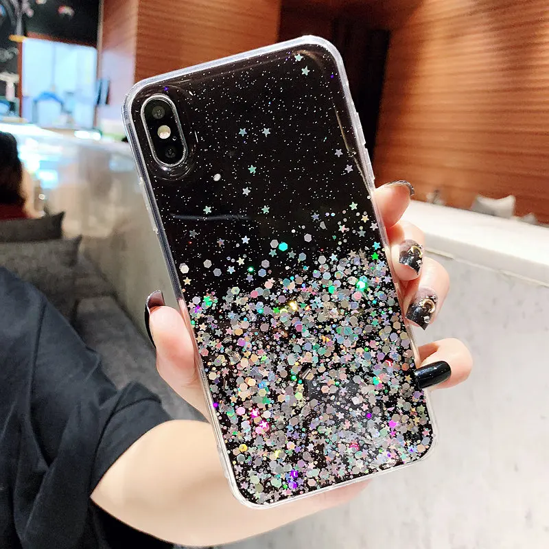 Moskado Блестящий Прозрачный мягкий кремний чехол для телефона для iphone 11 XS Max XR X 8 7 6 6S Plus шикарная модная задняя крышка