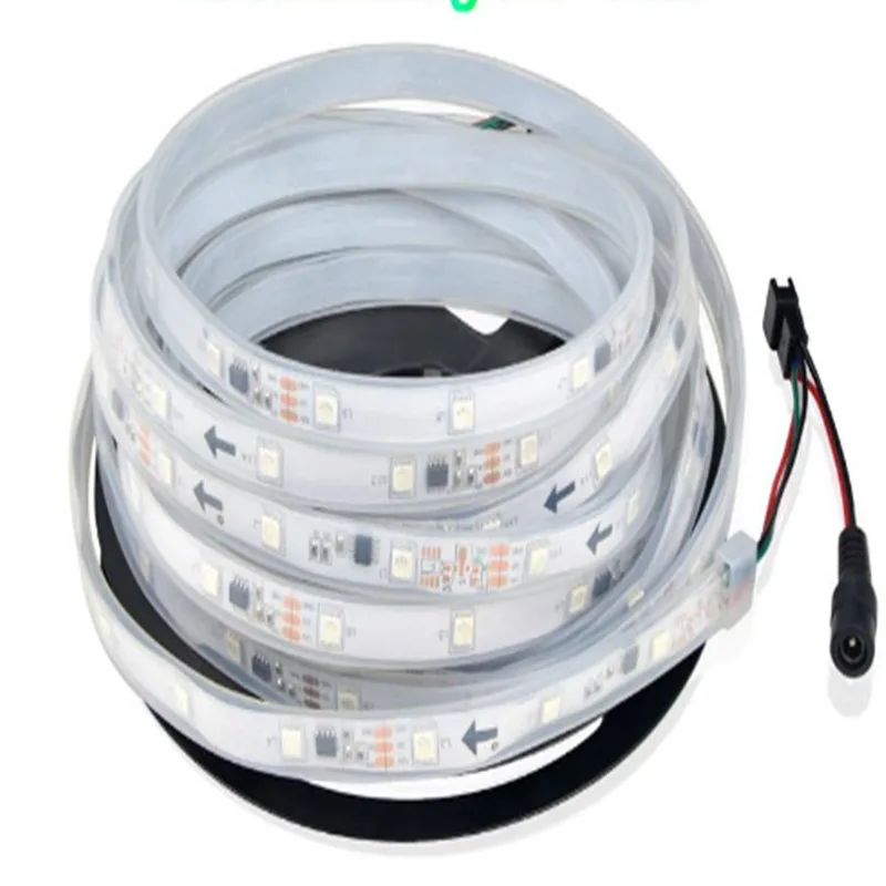 WS2811 не водонепроницаемый SMD 5050 RGB Светодиодная лента 12 в 30/48/60 светодиодов/м 10/16/20