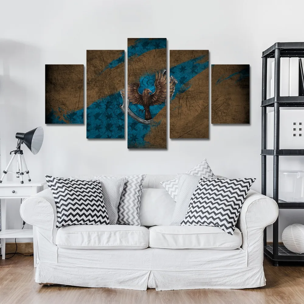 Без рамы 5 панелей абстрактные Орел пейзажи Печать Снимков живопись Современная