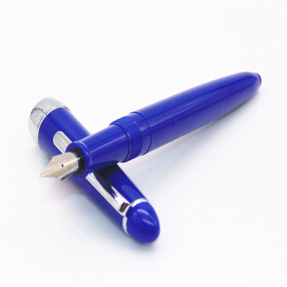 Jinhao 992, различные 12 цветов, спиральные круглые интерфейсные типы, Офисная Студенческая перьевая ручка, Новинка - Цвет: Blue
