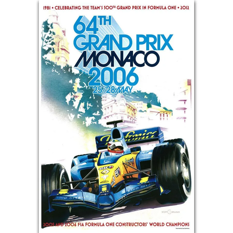 Новинка 2006 классический ретро постер гран при скалолазающей машине FX625