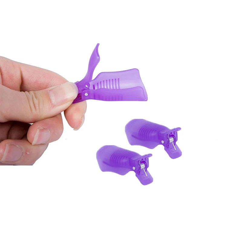 10 шт. Retorting пластик замачивания кепки удалить ногтей лак для клей съемный