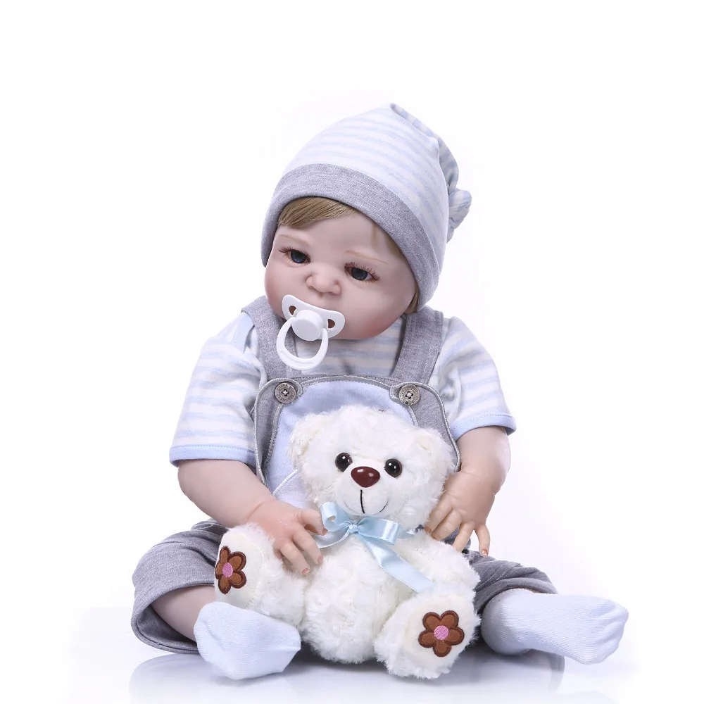 Nicery 22 дюйма 55 см Bebe Reborn Doll Жесткий Силиконовый мальчик девочка игрушка Baby подарок