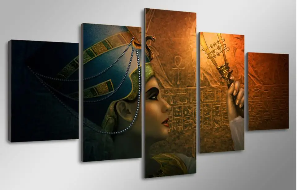 Модная египетская Современная Абстрактная Декоративная масляная живопись 5 шт.
