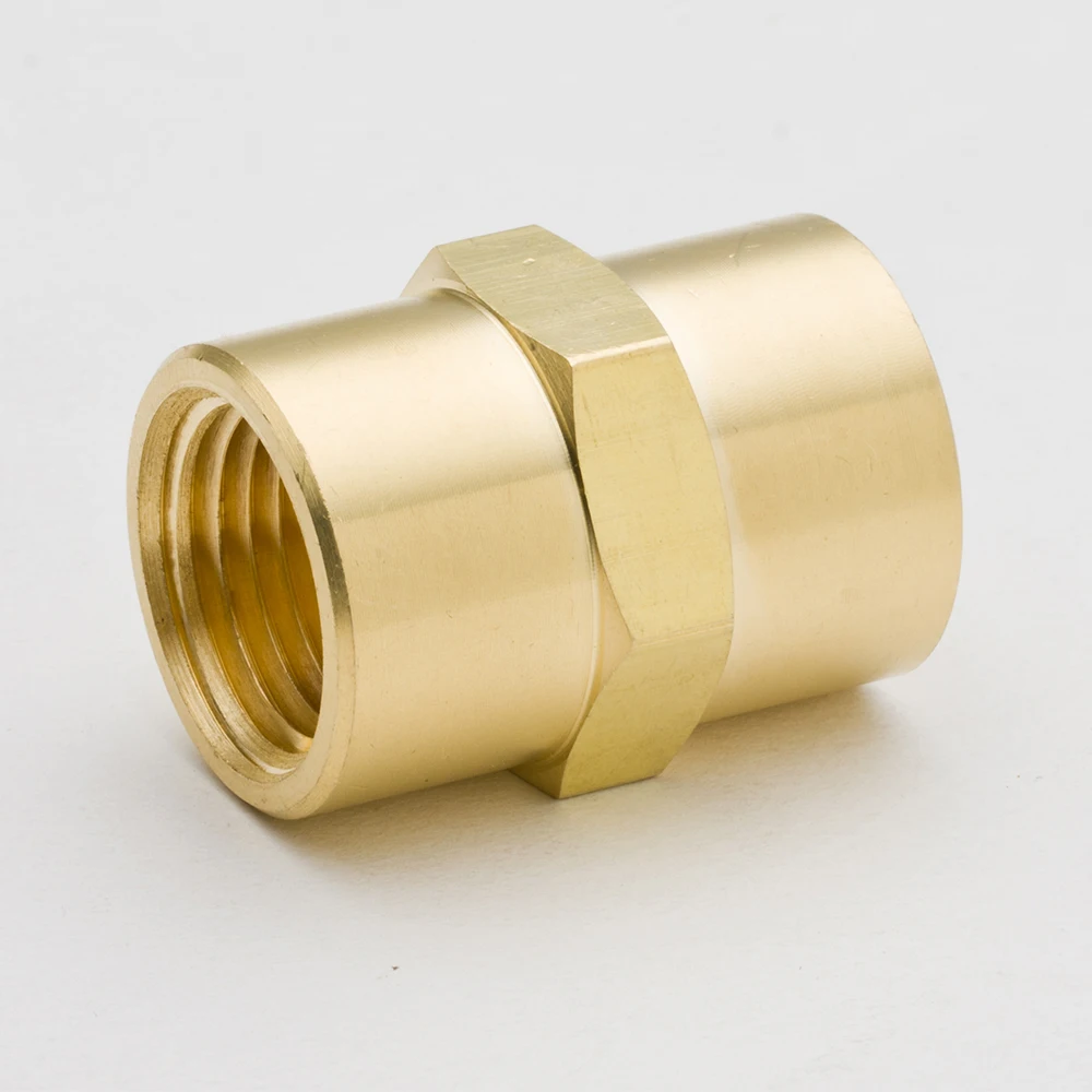 Pack of 2 Legines Brass Pipe Fitting Hex Coupling Coupler 1/8&quot 1/4&quot 3/8&quot 1/2&quot NPT Female Thread Plumb Water Gas Quick Connector |