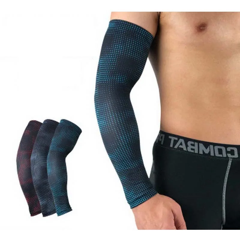 

2Pcs Lycra Sports Arm Sleeves Basketball Cycling bicycle cuffs Warmer Compression Hand sleevs For Sun UV Protective Arm Cover