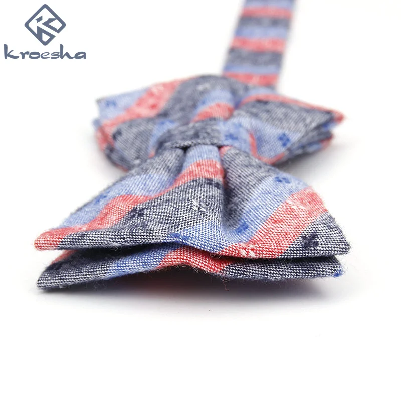 2017 Фирменная Новинка Для мужчин галстук бабочка в полоску Стиль Хлопок Боути