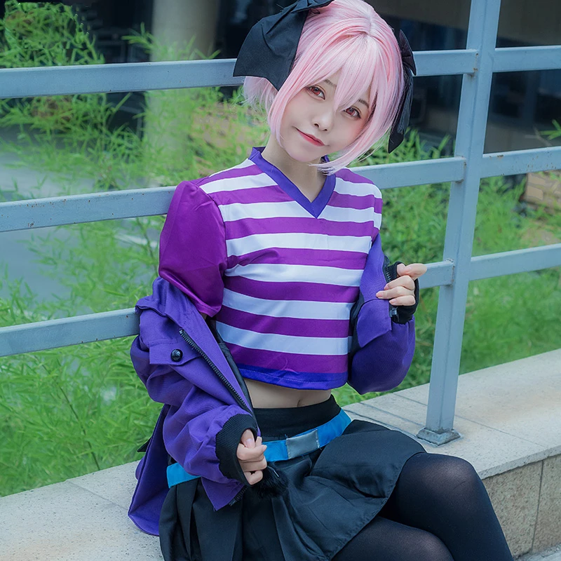 Liva girl Fate Apocrypha Astolfo костюмы для косплея женская фиолетовая куртка весеннее пальто