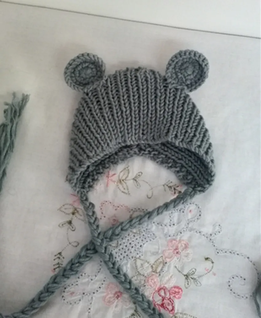 newborn photo props Newborn bonnet with ears detskaya shapka | Детская одежда и обувь