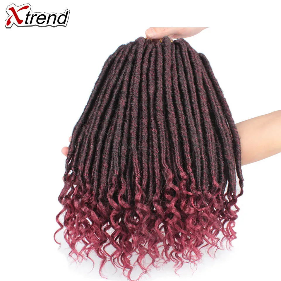 Xtrend синтетическая плетеная коса Faux Locs Curly Omber Hair косы для наращивания в