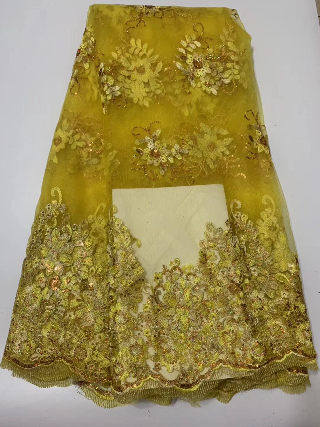 Индийская кружевная ткань с золотыми блестками 2019 белая нигерийская сетка вуаль