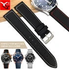 Ремешок резиновый силиконовый из нержавеющей стали для мужских часов, браслет с кожаным ремешком для Omega Watch Seamaster, 19 мм 20 мм 21 мм 22 мм