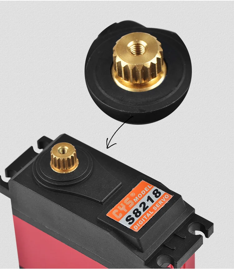 CYS-S8218 40 кг металлическая Шестерни цифровой 6 V-7,4 V 0,18 s-0,20 s/60 высокий крутящий момент HV Servo Для 1/5 RC автомобиль