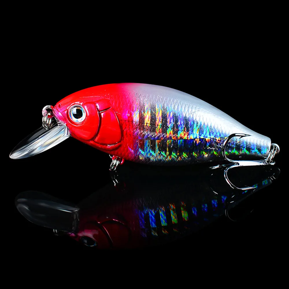 FLYBASS 1 шт. рыболовные снасти Crank bassbait 5 цветов рыболовная приманка пластиковая