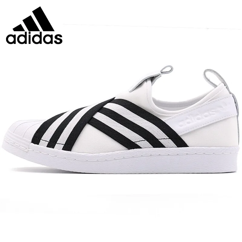 Оригинальный Новое поступление 2018 Adidas Originals SUPERSTAR SLIPON W Для женщин Скейтбординг