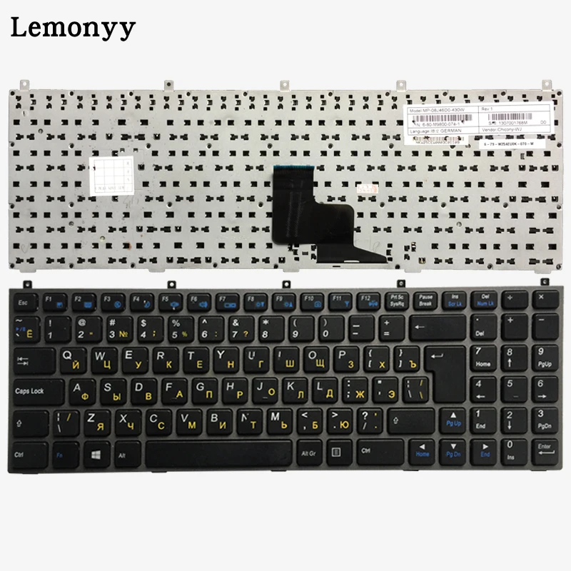 Russian Keyboard for Clevo W76 W760 W762 W765 P150 P150HM P170HM P151EM W150 W150HRM W150ER W170ER E713X M980NU M98NU W765T