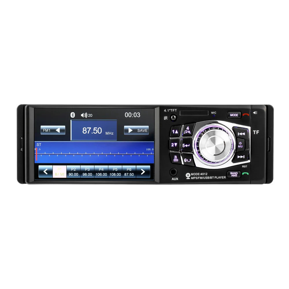 Авторадио 1 din автомагнитола bluetooth автомобильный аудио плеер с HD цифровым экраном FM MP3 MP4 плеер обратное изображение SD USB зарядное устройство