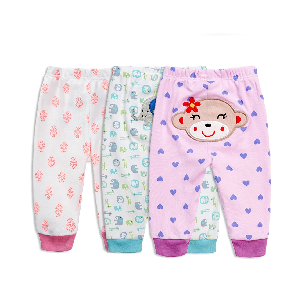

YaoYao Bear Baby PP Pants 3 Pcs/lot Newborn Boy Girl Cotton Cartoon Animal Printing Leggings Infant Long Pants Baby Trousers