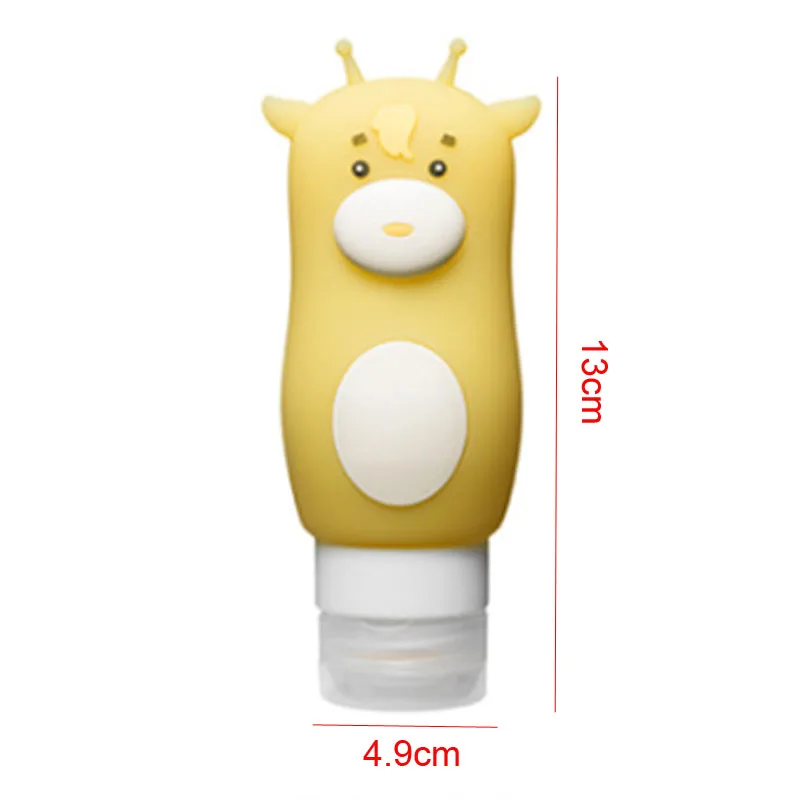 giraffe-90ml Мультфильм путешествия шампунь/лосьон для тела косметическая бутылка лосьон крем для лица точки розлива Макияж Контейнер Коробка для хранения - Цвет: giraffe-90ml