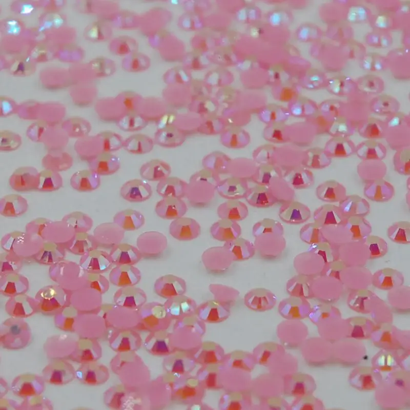 Горячая продажа 10000 шт SS12 3 мм светло розовый желе AB Кристалл из смолы плоская