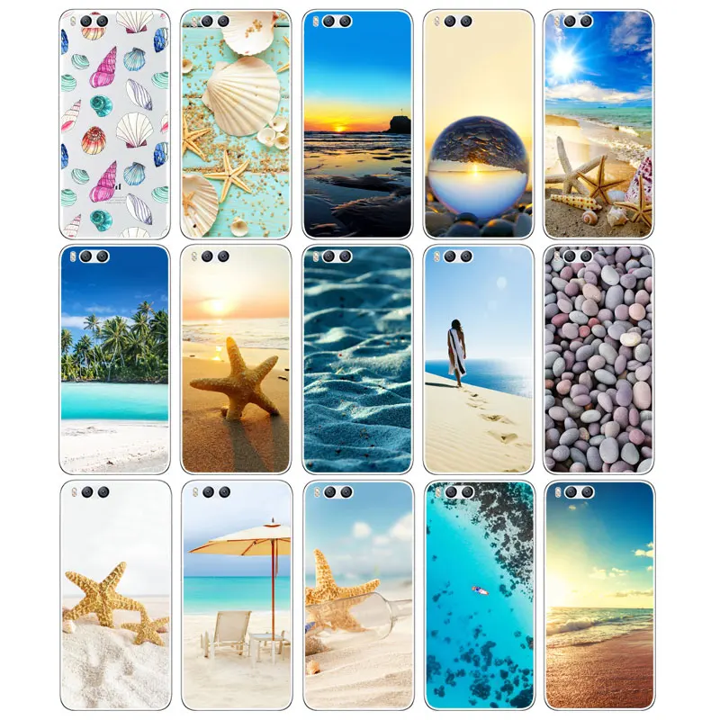 DREAMFOX M387 Beach Style Soft TPU Silicone Case Cover For Xiaomi Mi Note 2 3 4 5 6 8 SE M5 4C 4S 5C 5S 5X 6X A1 Plus |