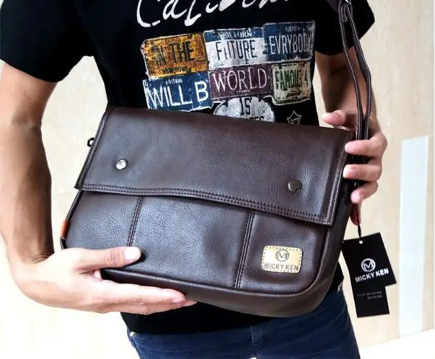Новинка 2019 хит продаж Модная ретро мужская кожаная сумка на плечо