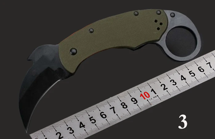 3 Karambit складной нож 5CR15MOV лезвие G10 ручка для тренировок на открытом воздухе когти походные Карманные охотничьи ножи для выживания EDC ручные инструменты - Цвет: 3