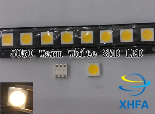500 шт. 5050 теплый белый SMD/SMT 3 CHIPS LED PLCC 6 супер яркий свет лампы светильник качество