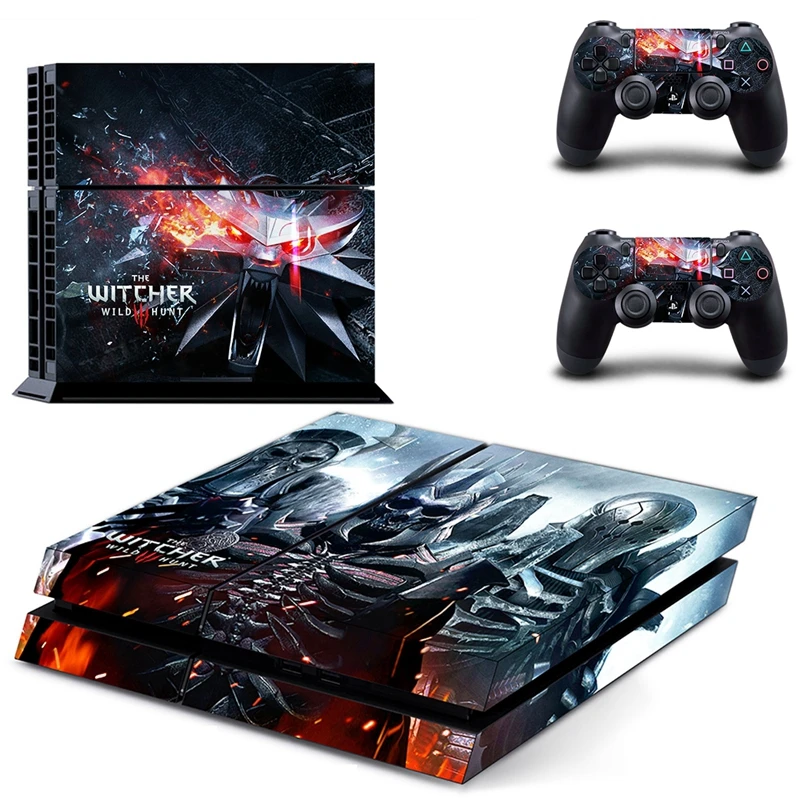 Новый Ведьмак 3 Дикая наклейка Охота наклейки кожи для Playstation 4 PS4 консоли и 2 шт