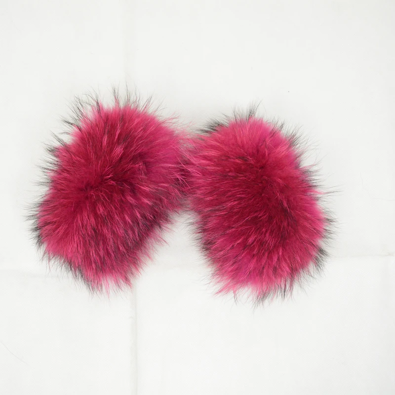 Jancoco Max Женские манжеты с натуральным мехом енота кольцо для курток мода S1405|real