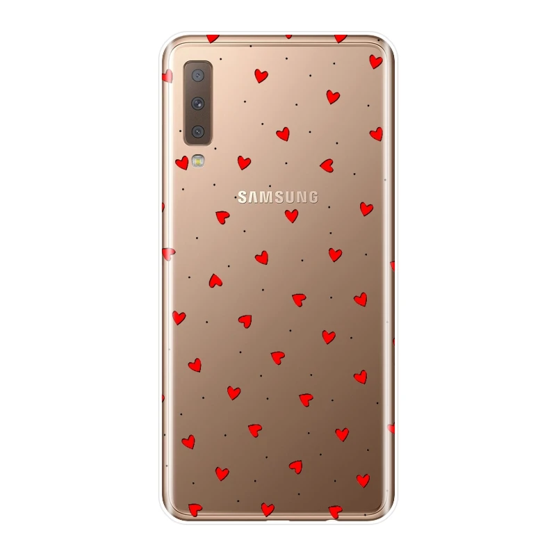 Чехол для телефона Samsung Galaxy A3 A5 A7 2016 2017 чехол с сердечками A6 A8 Plus 2018 силиконовый |