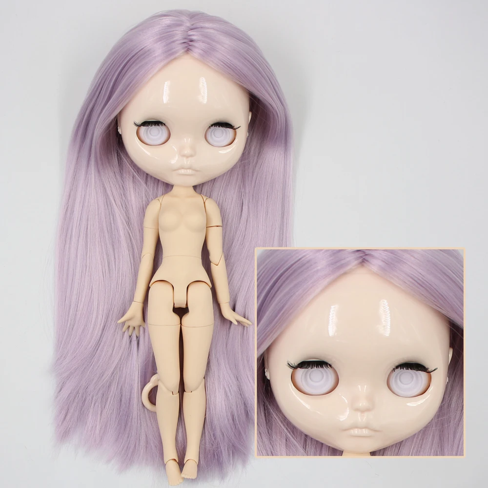 

ICY DBS Blyth Doll No.BL1049/2352 Purple mix Pink hair without eyechips Carved lips Glossy face Joint body 1/6 bjd
