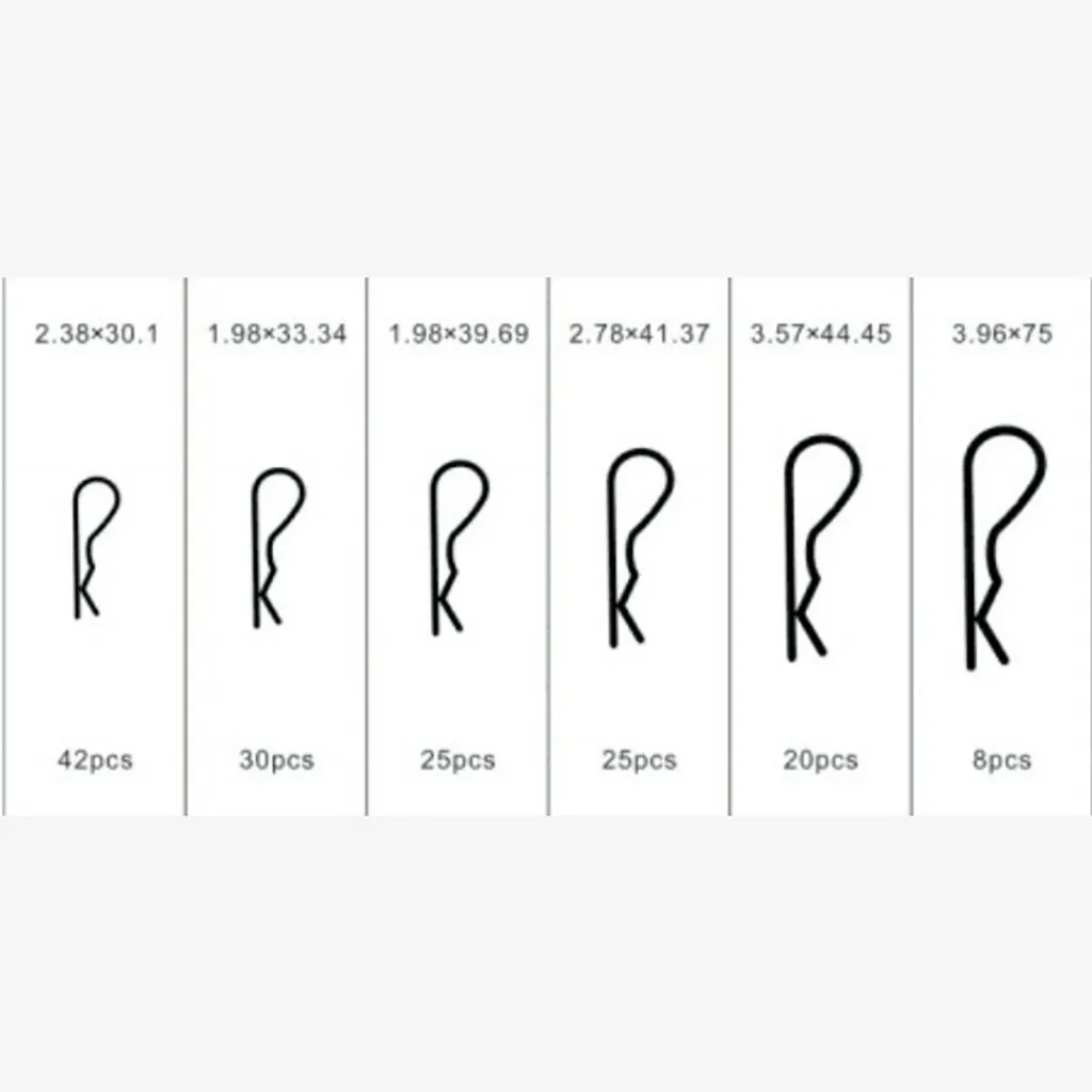 150 шт. R Тип штифт Серебряная углеродистая сталь в Mechenical Hair Cotter Pin тракторный зажим