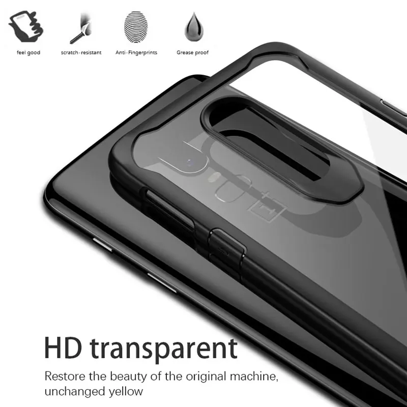 Transparent phone case for oneplus 6 thin business back cover 7pro new hd scratchproof protective onplus 8t | Мобильные телефоны и