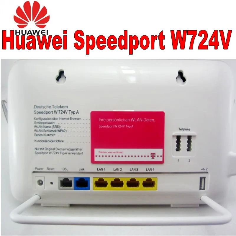 Speedport W724V ADSL ADSL2 +/VDSL2/DSL оптоволоконный модем/маршрутизатор SIP VoIP DLNA + NAS 802.11b/g/n/AC