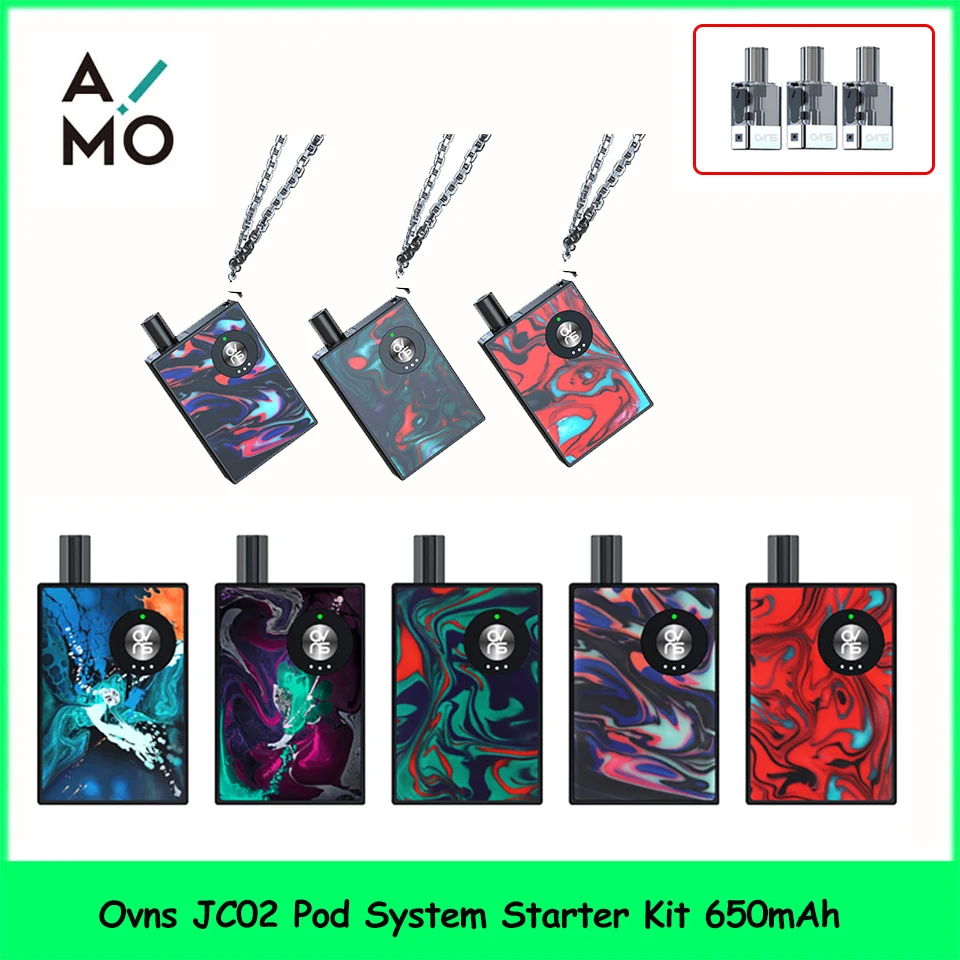 Vape ручка комплект оригинальный ОВНС JC02 Pod Системы Starter Kit 650 мА/ч Батарея