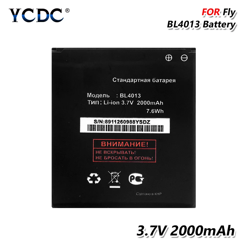 2019 оригинал YCDC высокая производительность 3 7 в Φ 2000 мАч для FLY IQ441 IQ 441