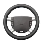 Сшитая вручную черная искусственная кожа чехол на руль автомобиля для Ford Mondeo 2001-2007 Galaxy 2000 2002 2003-2006