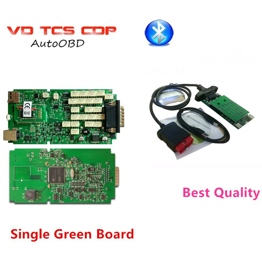 2018 Single Green PCB Board scanner for delphis VD ds150e CDP Plus with nec relays 2015R3 keygen bluetooth diagnostic tools | Автомобили и