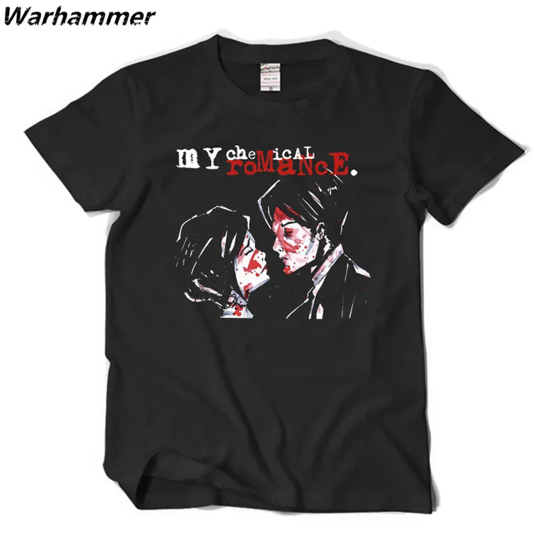 Футболка My Chemical Romance Мужская футболка в стиле панк рок Homme с круглым вырезом и