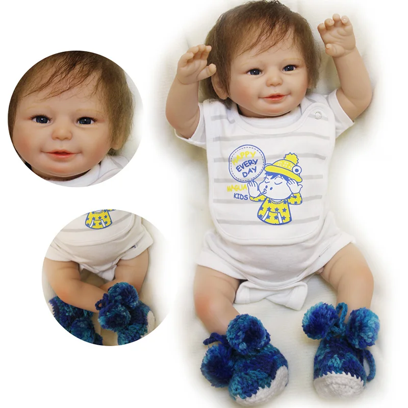 20 дюймов ручная работа реалистичные куклы для новорожденных мягкие виниловые