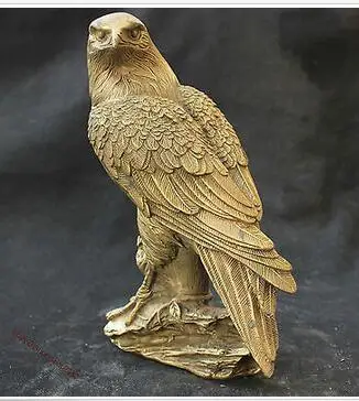 Китайская культура медная Бронзовая статуя птица goshawk Сова Орел скульптура