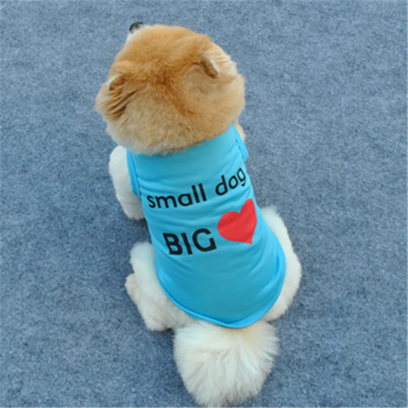 Одежда для собак жилет кошек футболки костюм домашних животных хлопковая одежда