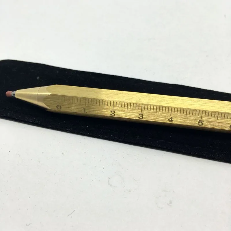 Пишущие инструменты EDC разделительное правило ручка твердая латунная