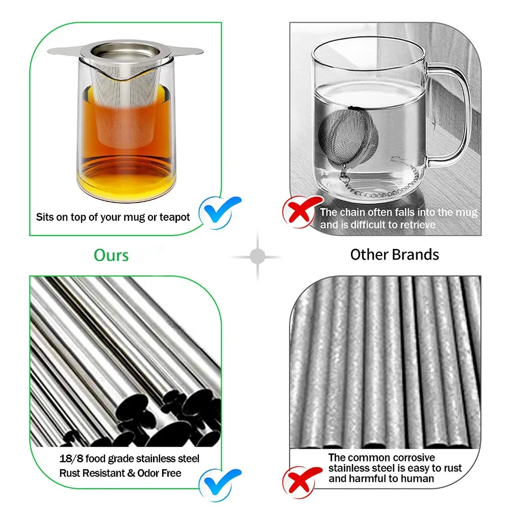 Ситечко для заварки чая и кофе из нержавеющей стали с тонкой сеткой фильтры круче
