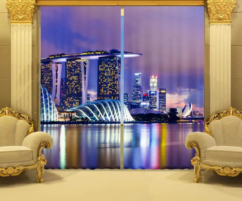Стереоскопические 3d занавески для фотосъемки ночью в Сингапуре строительство